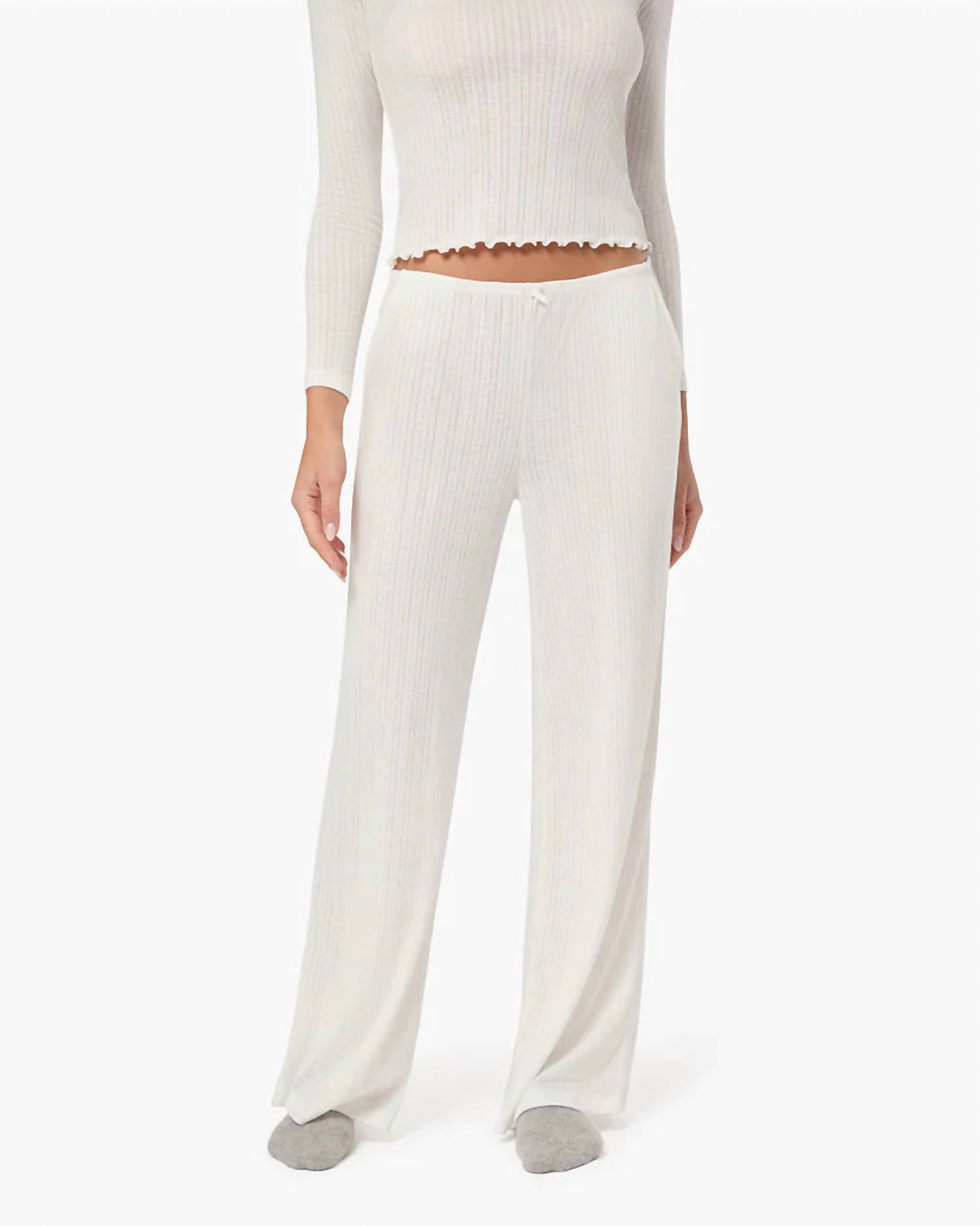 We Wore What - Pull-on Pointelle Pajama Pants