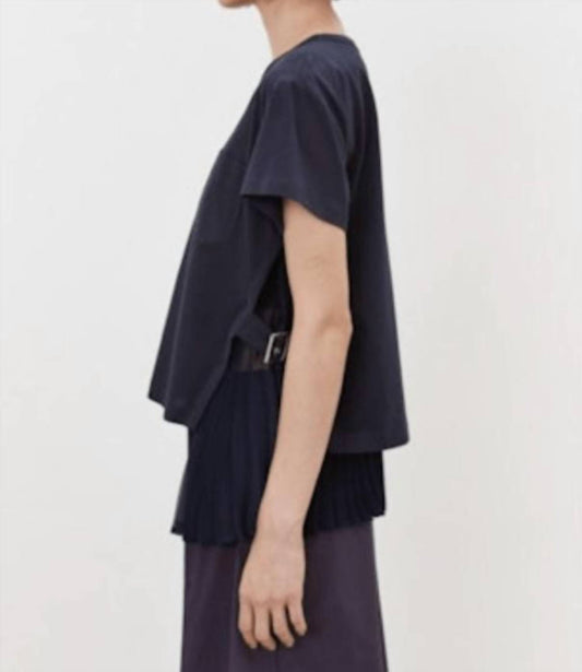 Meimeij - Layered Blouse With Side Buckles