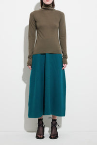 Christian Wijnants Seamless Second Skin Turtleneck Top in khaki - women's sweater