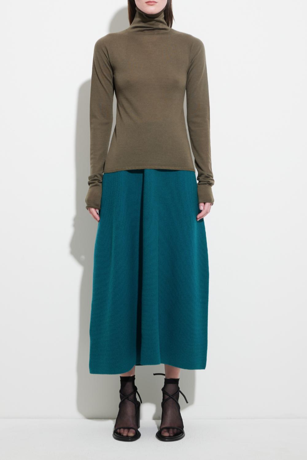 Christian Wijnants Seamless Second Skin Turtleneck Top in khaki - women's sweater