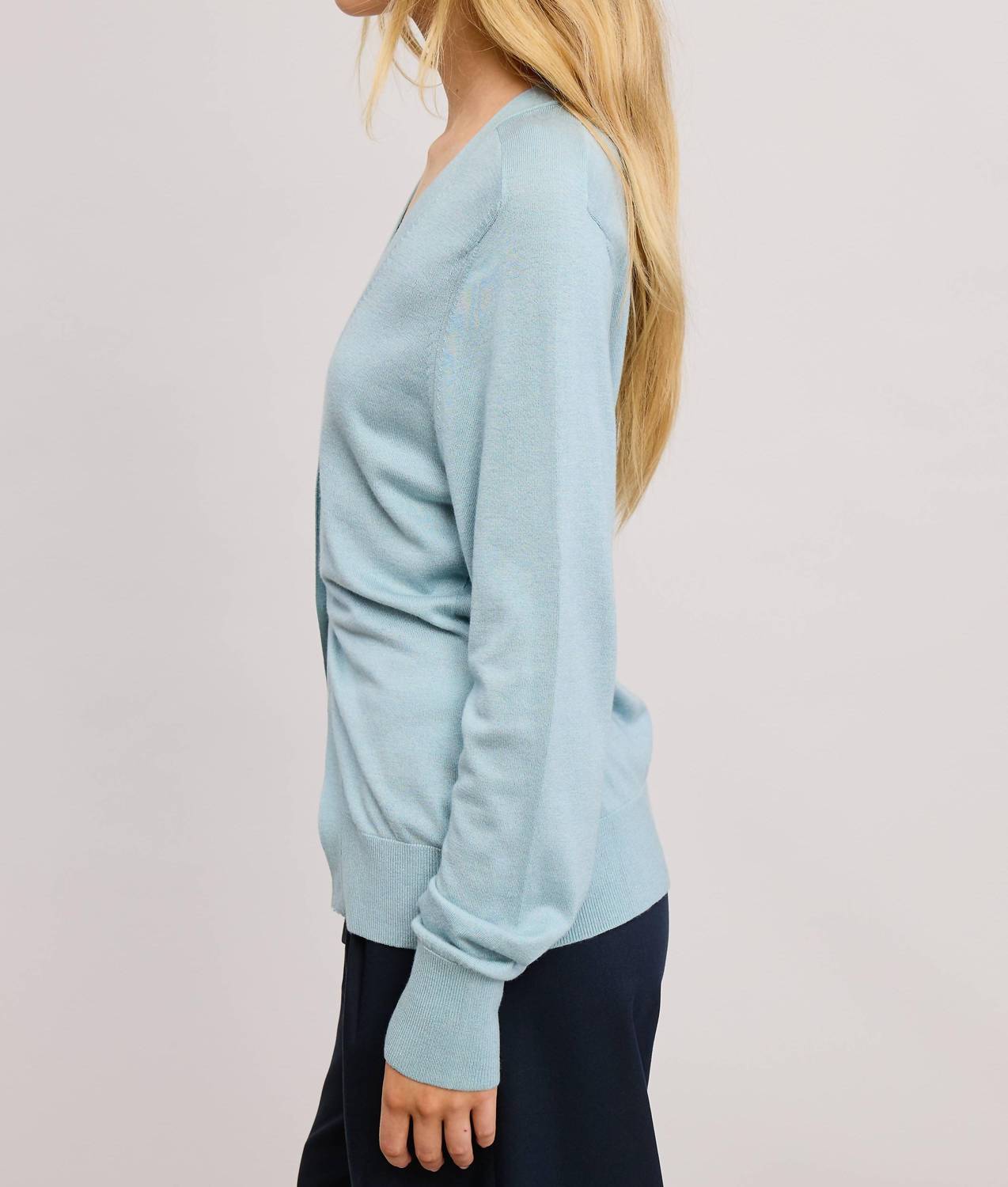 Mimosa - Deep V Split Hem Knit Cardigan