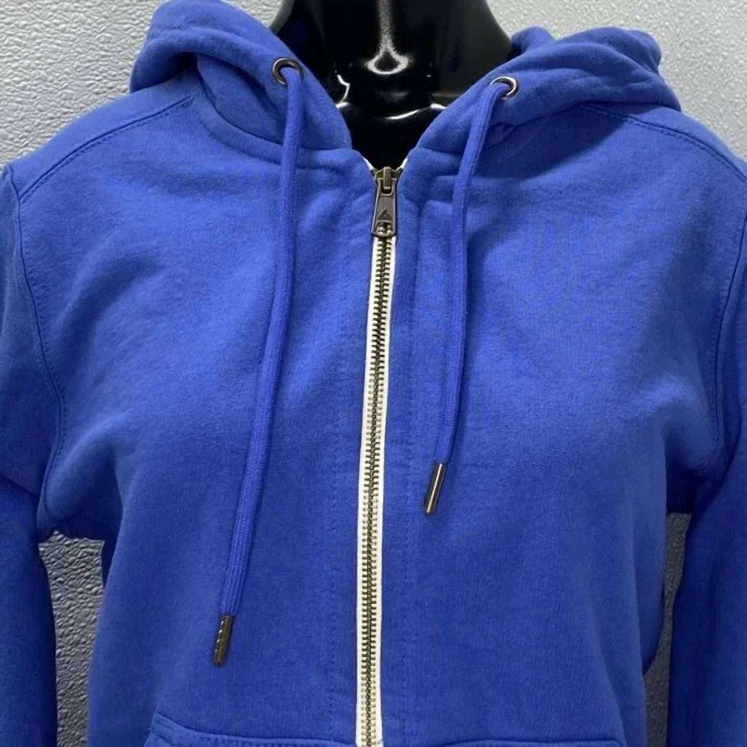 American Giant Women's Relaxed Classic Full Zip Hoodie in blue - women's top - view 5
