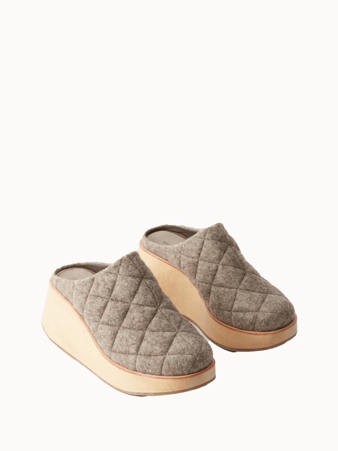 RACHEL COMEY Women's Sesley Rocking Mules in grey melange - women's shoe - detail view