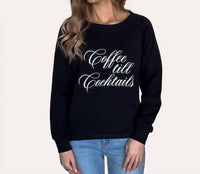 The Minted Olive - Coffee Till Cocktails Graphic Crewneck Tee