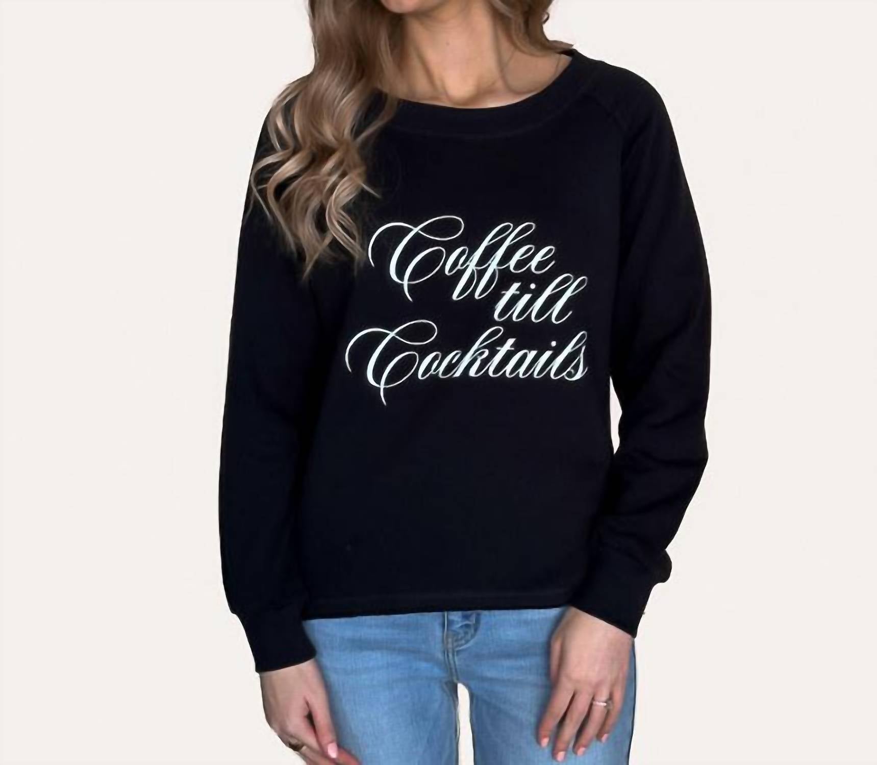 The Minted Olive - Coffee Till Cocktails Graphic Crewneck Tee