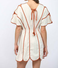 Fate - Binding Scallop Panel Mini Dress