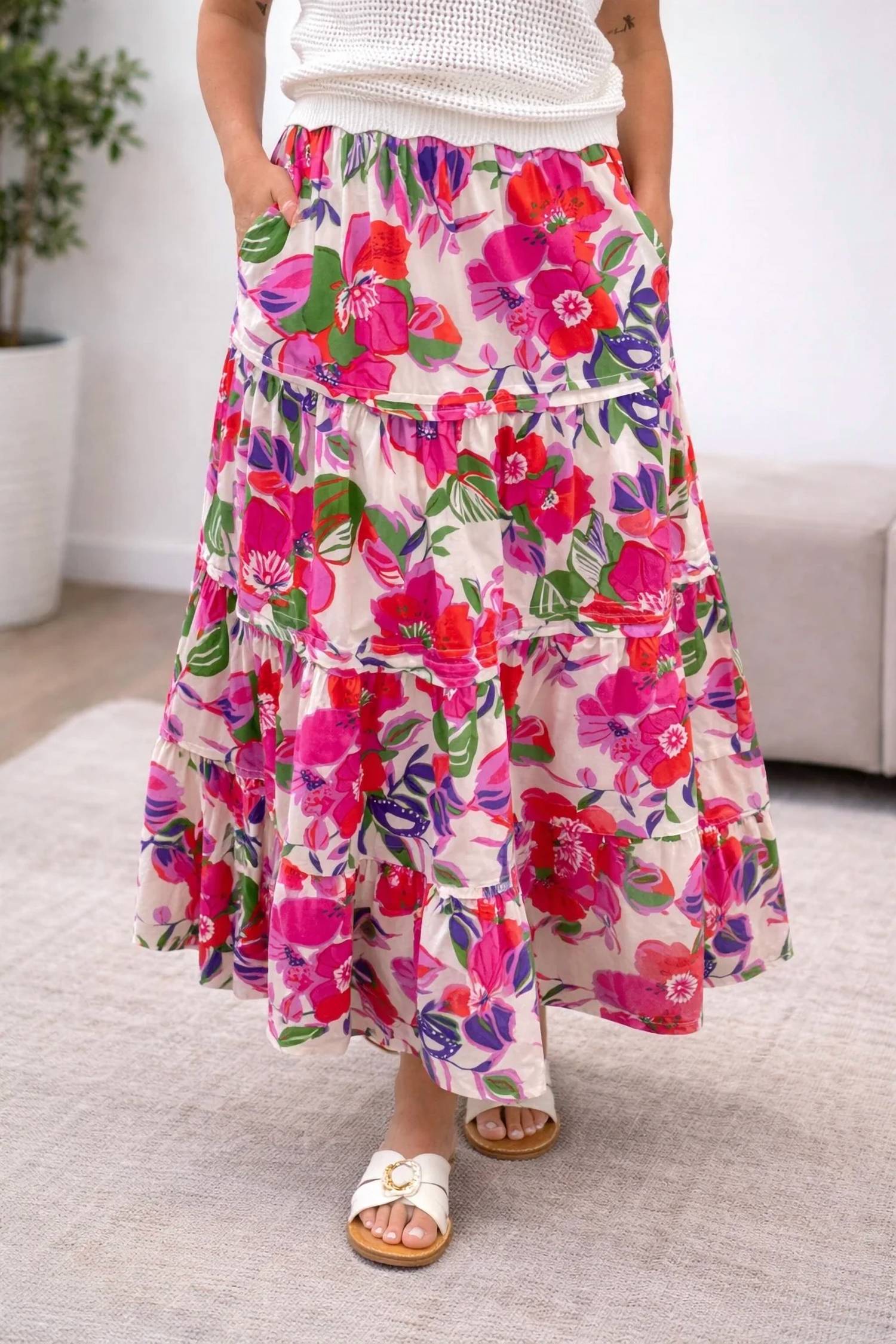 Thml - Floral Print Long Skirt