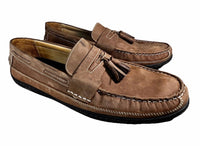 JOHNSTON & MURPHY Men's Fowler Kiltie Tassel Sheepskin Loafer in light tan - men's loafer