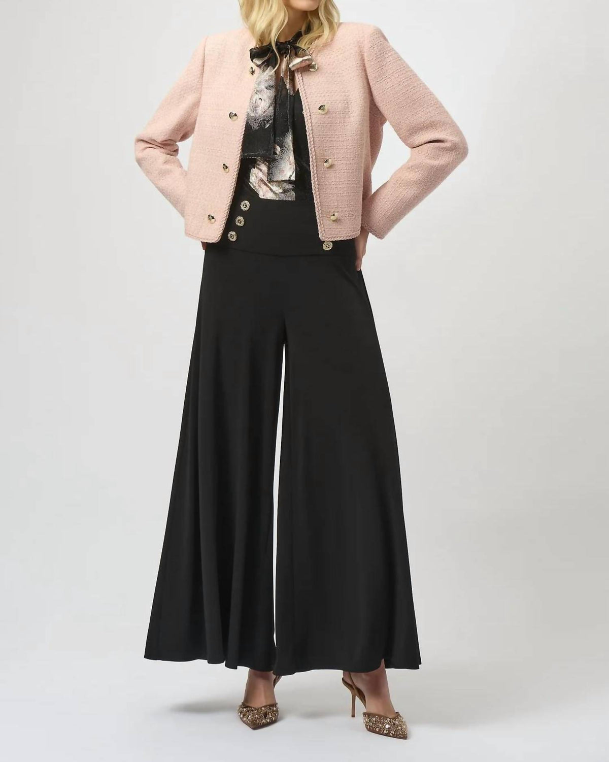 Joseph Ribkoff - Bouclé Collarless Jacket