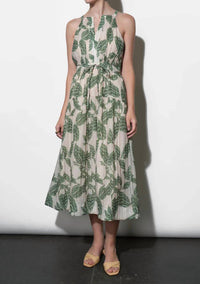 Greylin - Veneria Halter Midi Dress