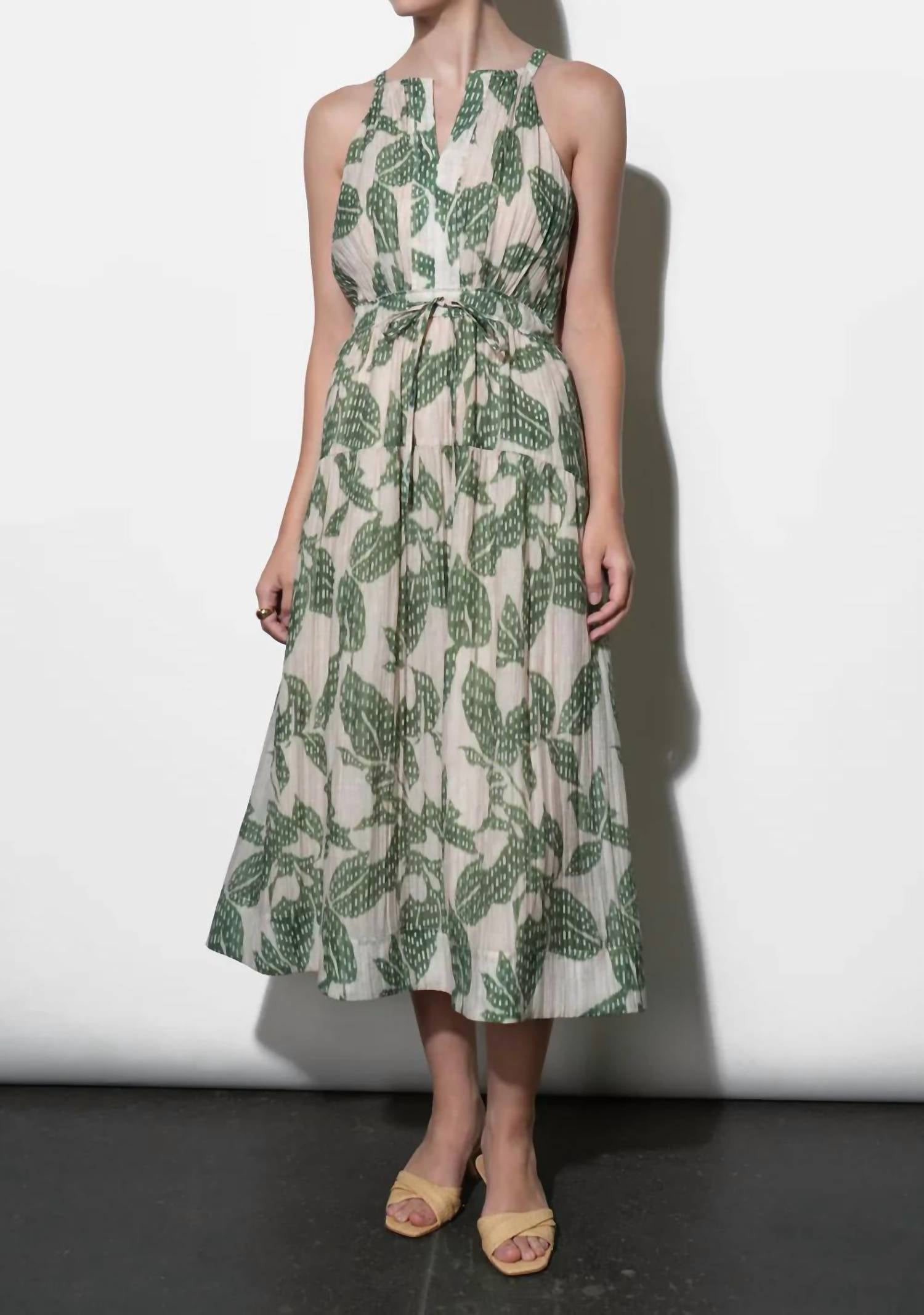 Greylin - Veneria Halter Midi Dress