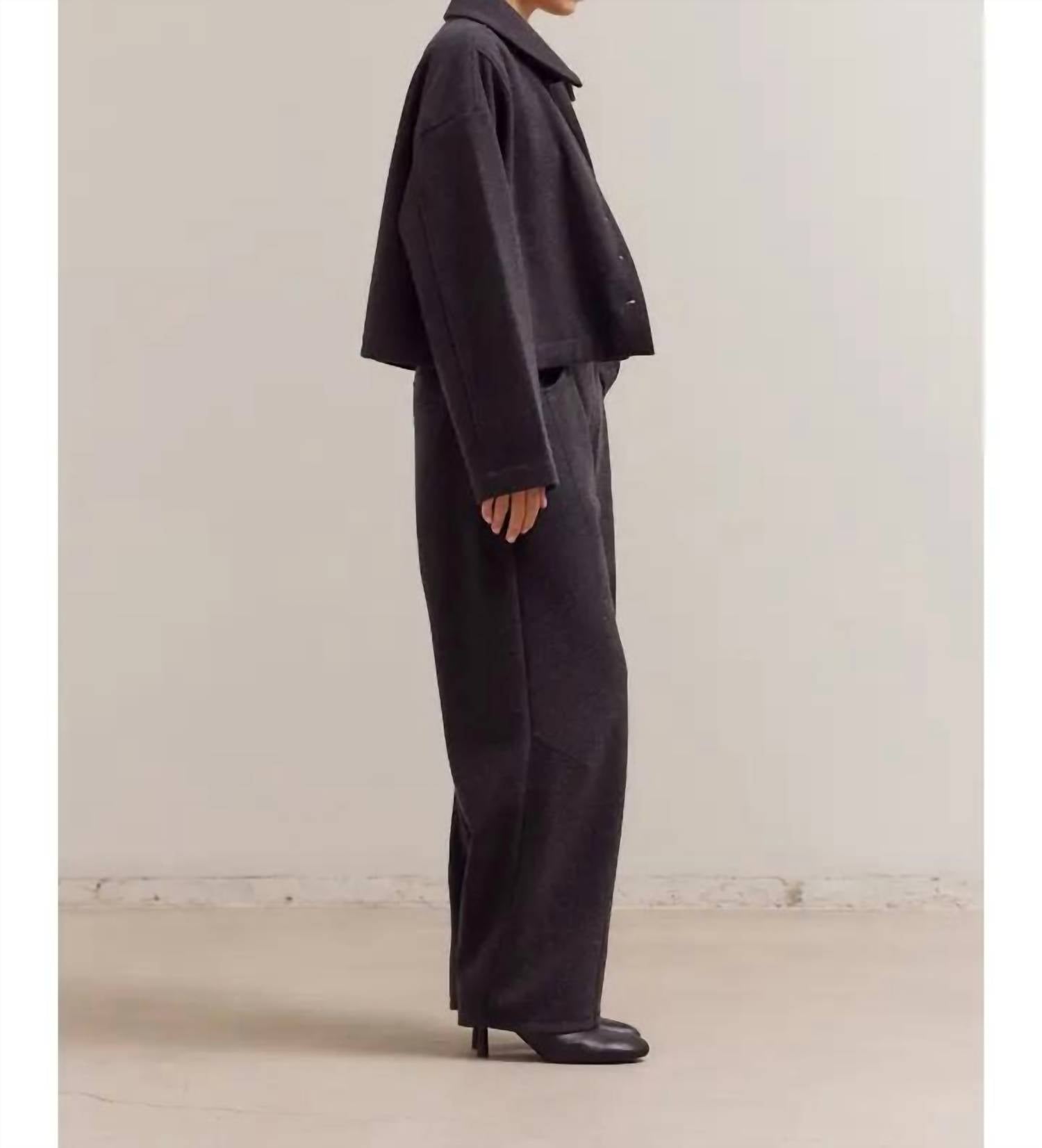 Grade & Gather - Bella Crop Wool Collar Jacket