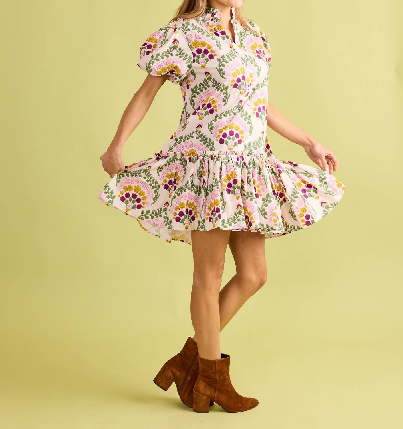 Double A Gia Mini Dress in botanique 1 - women's dress - view 7