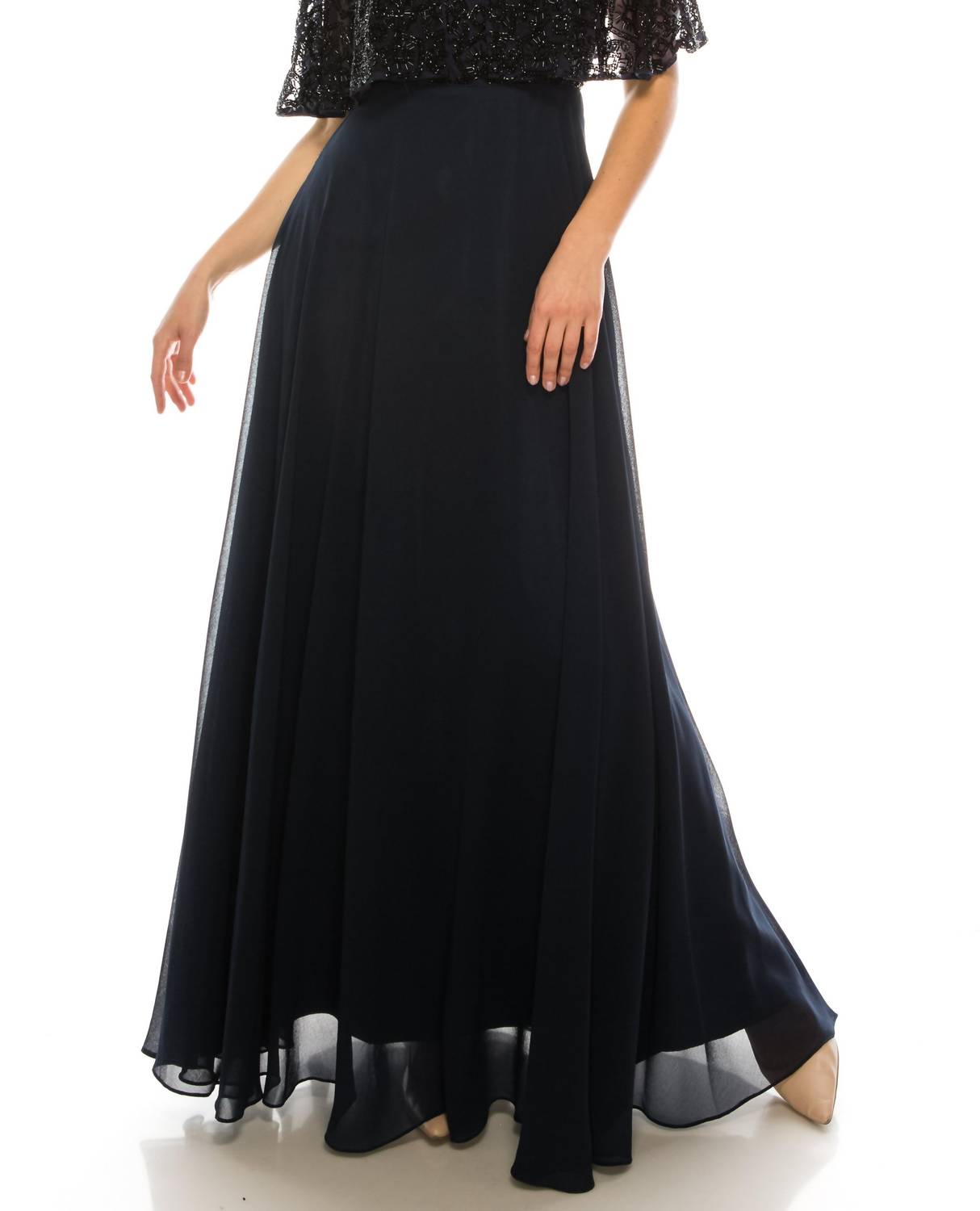 Aidan Mattox - Beaded Cape A-line Evening Dress