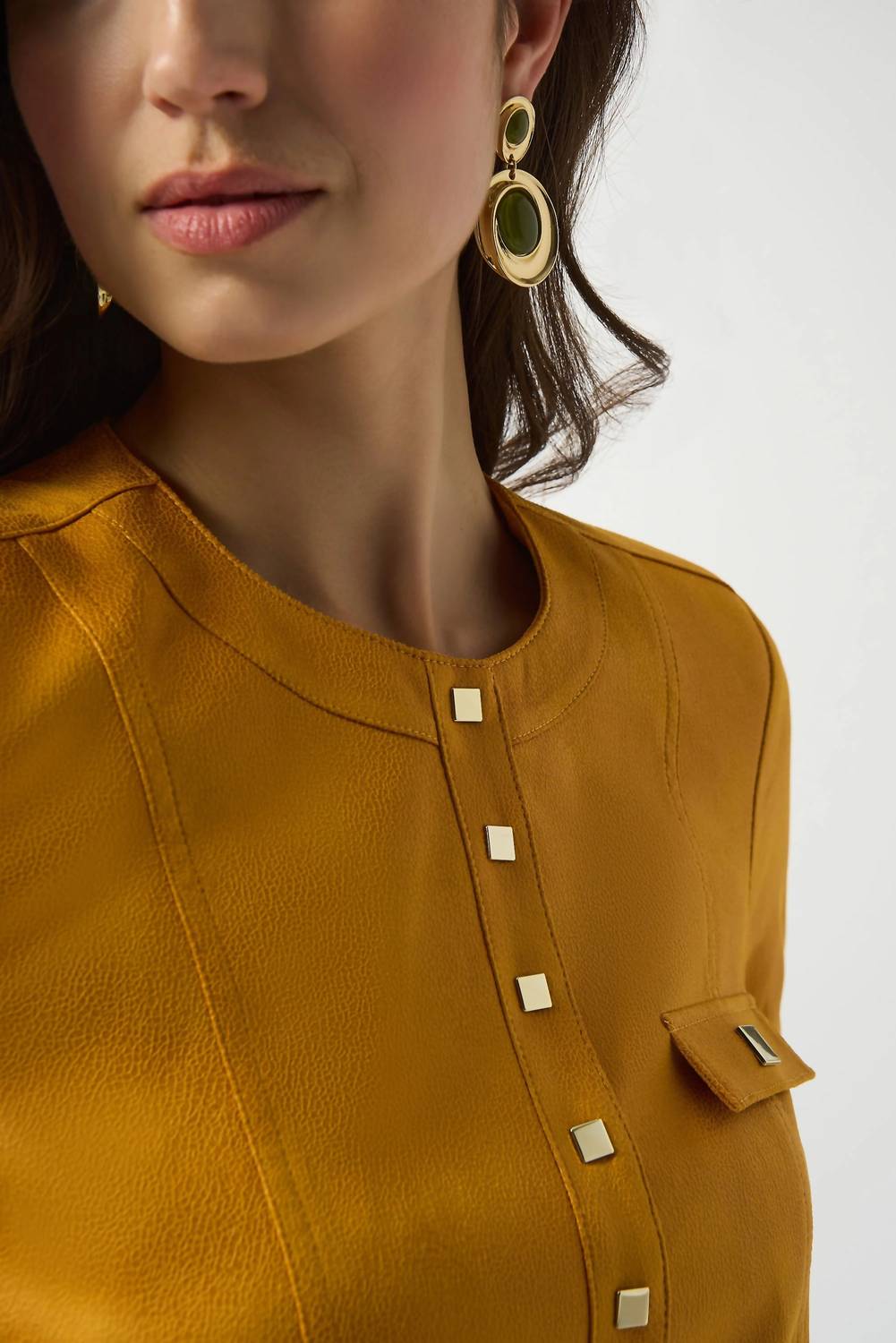 Joseph Ribkoff - Long Sleeve Faux Suede Jacket