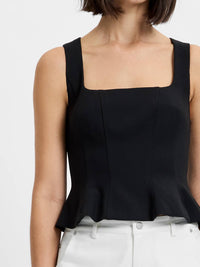 French Connection - Azra Twill Peplum Top