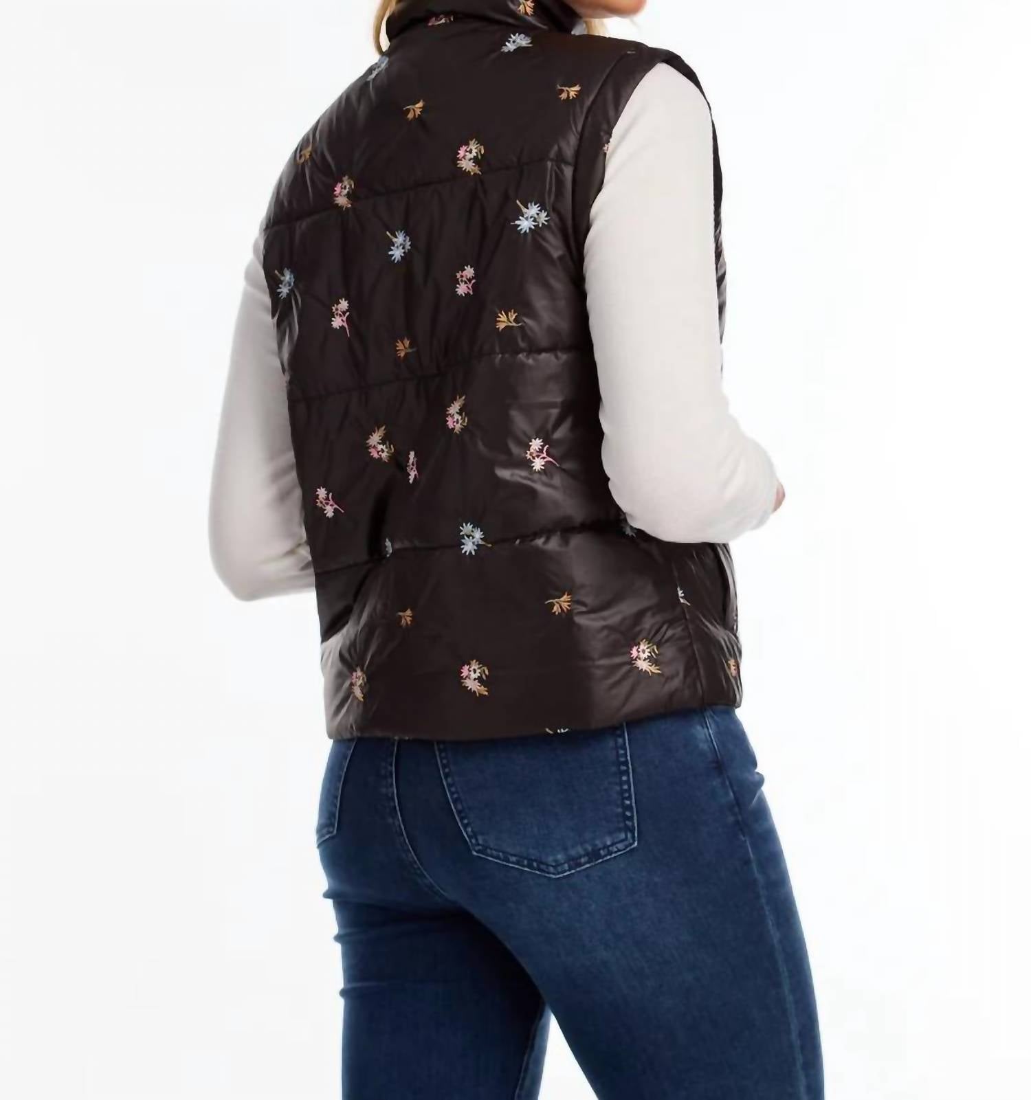 Fdj - Quilted Embroidered Vest