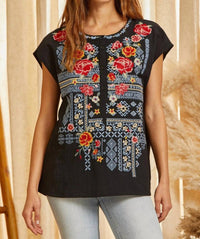 Andree By Unit - Floral Embroidered Dolman Blouse