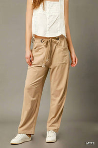 Trendsi - Umgee Cargo-Inspired Drawstring Pants