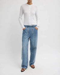 Tibi - Classic Wash Denim Fischer Jeans