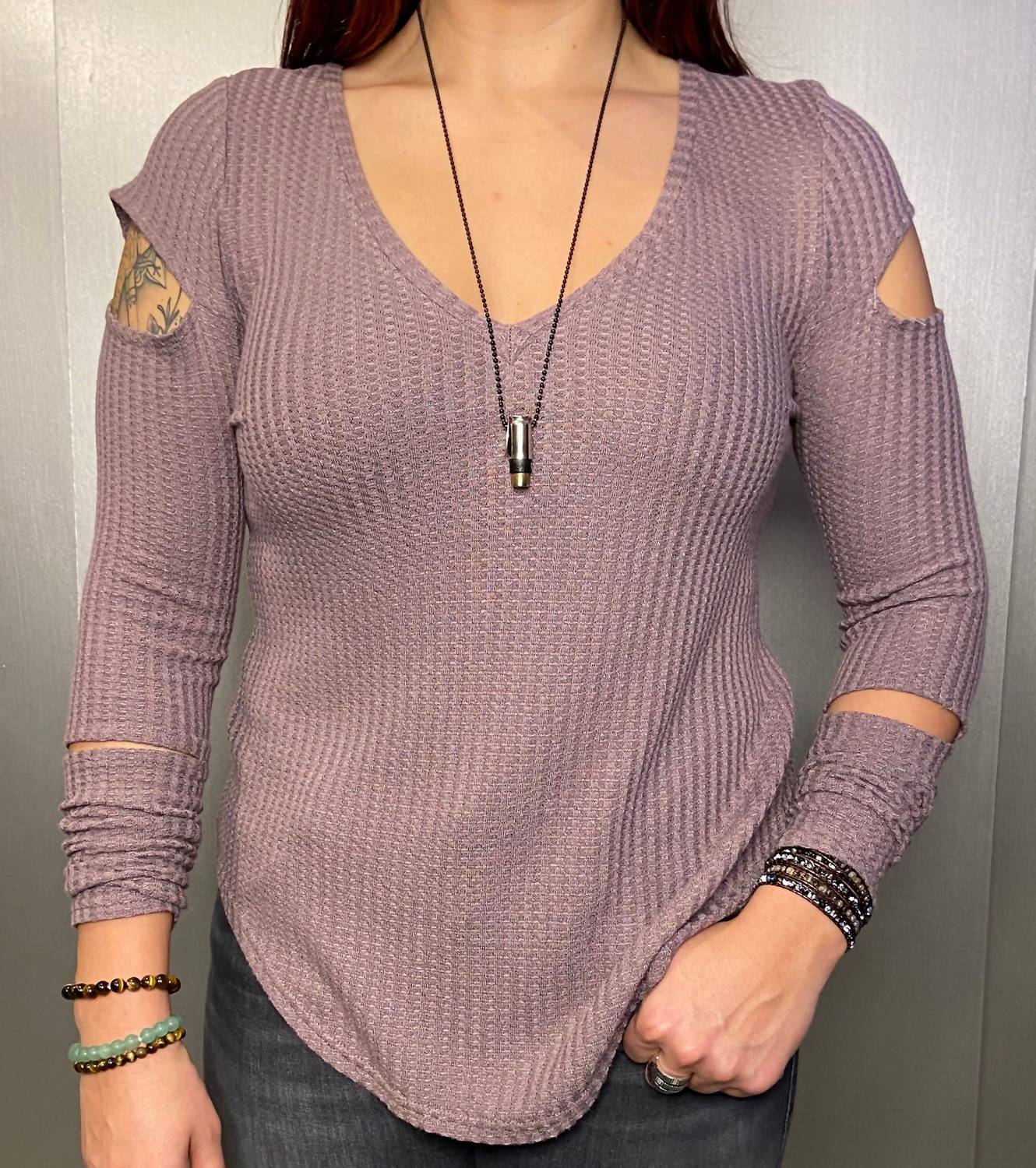 Chaser - Thermal Cutout Sleeve Top