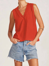 Bobi - Banded V Neck Tank Top