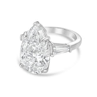Diana M Jewels - Women's Pear & Baguette Lab-Grown Diamond Ring (8.00 Ct) - Elegant Plus