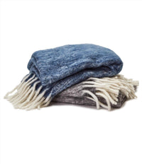TWO'S COMPANY Faux Mohair Throw 50x70 in charcoal - item