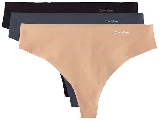 Calvin Klein - Women's 3 Pack Invisibles Thong Panties