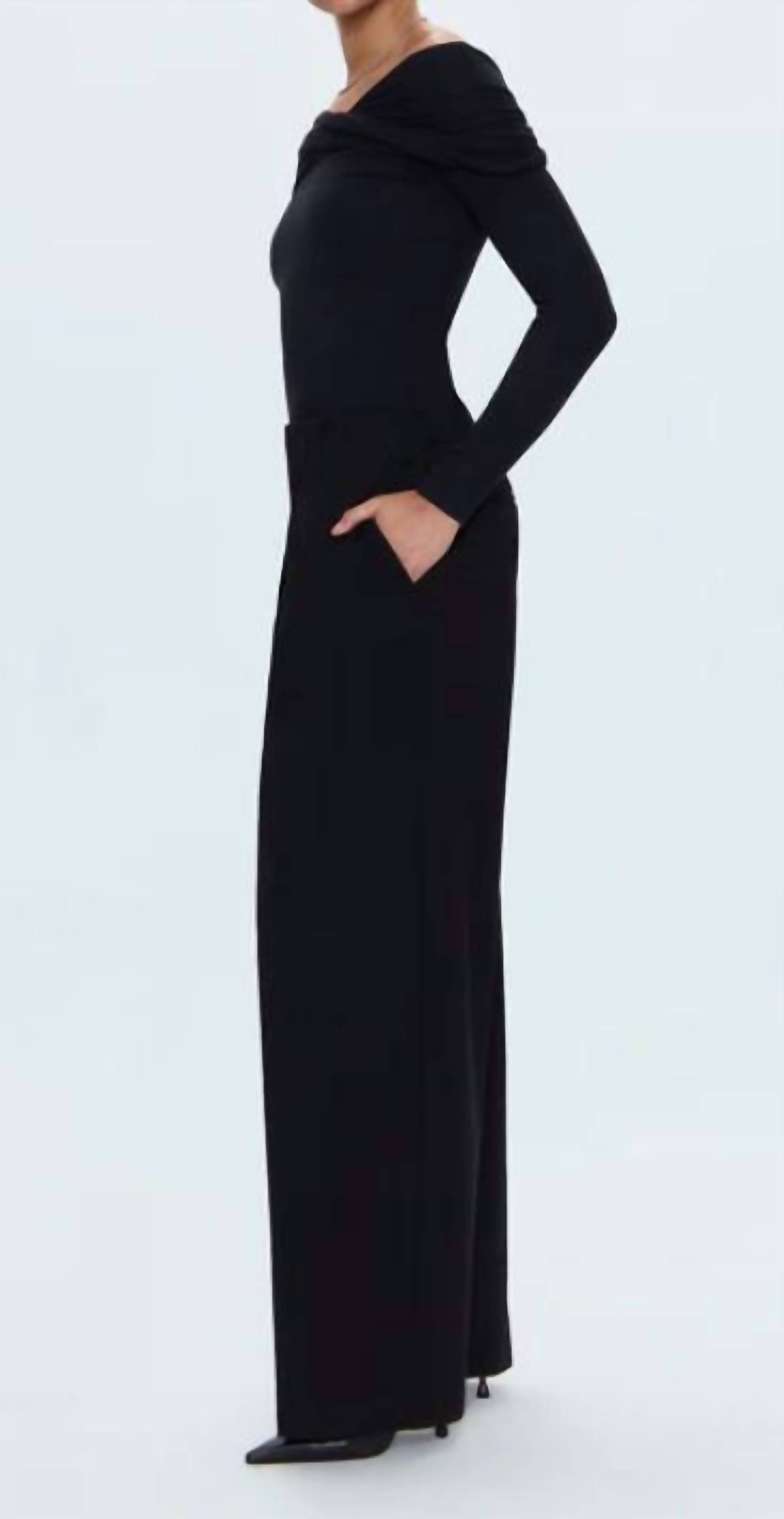 PISTOLA Eden Pleated Barrel Trouser in night out - women's pants - detail view