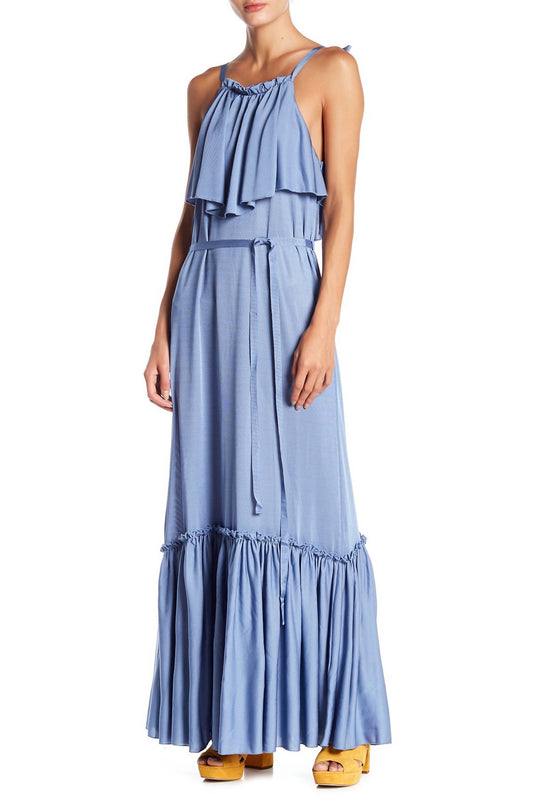 Free People - Ruffle Sleeveless Strappy Popover Maxi Dress