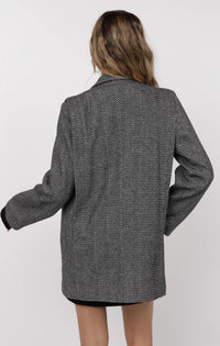 Sage The Label - Femme Energy Shoulder Pleat Oversized Blazer Coat