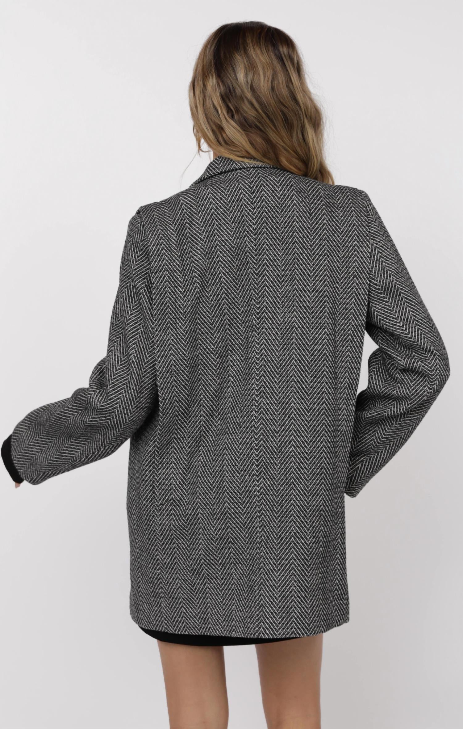 Sage The Label - Femme Energy Shoulder Pleat Oversized Blazer Coat