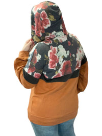 Honeyme - Floral Color Block Hoodie