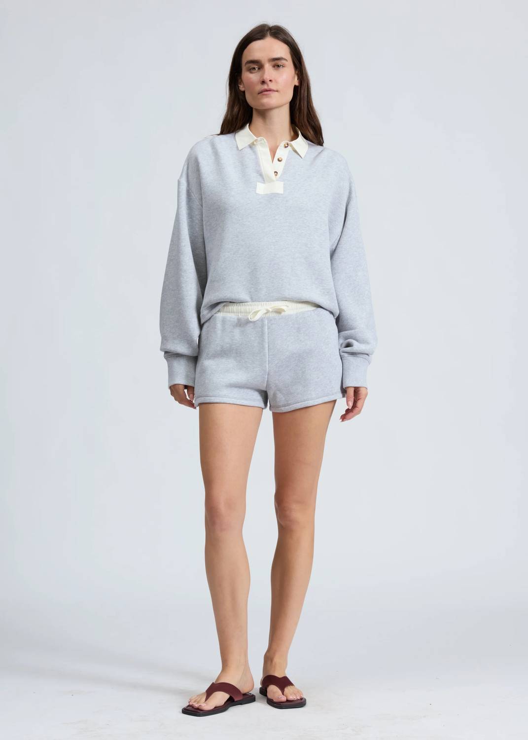 Rag & Bone - Vintage Terry Oversized Polo Sweatshirt