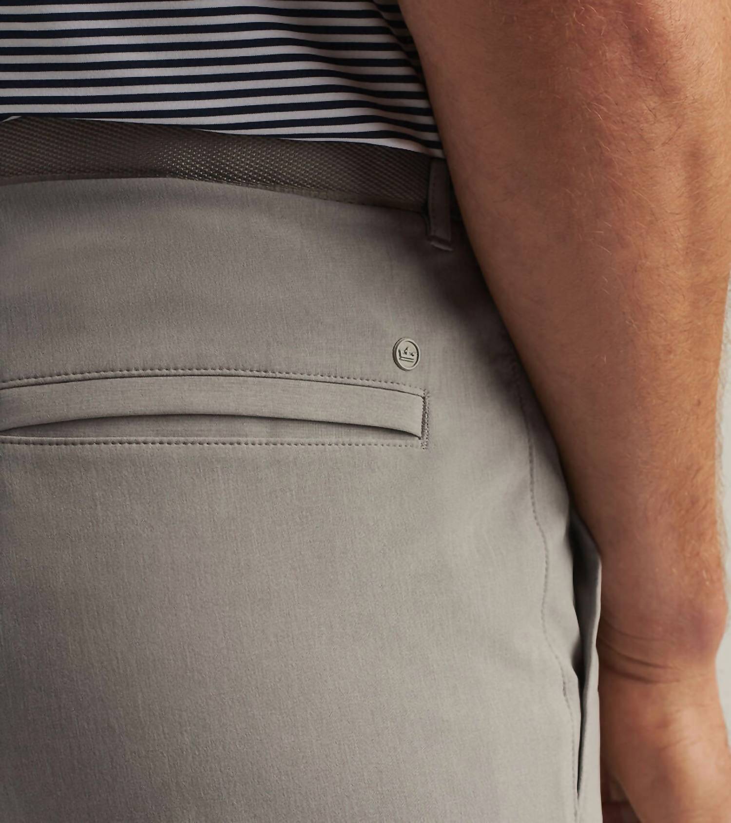PETER MILLAR Shackleford Hybrid Short in grey - men's shorts - alternate view