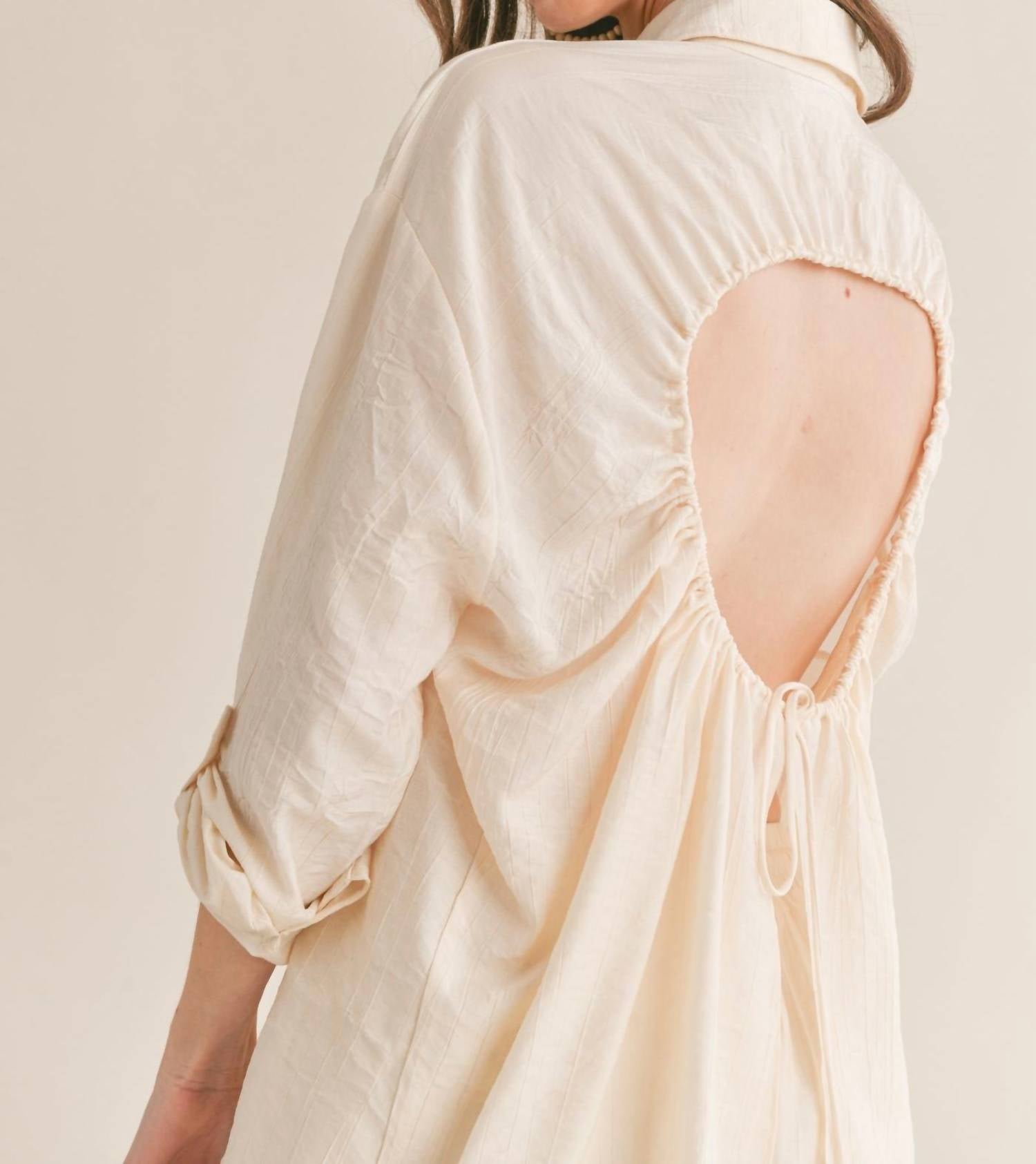 Sage The Label - Clementine Crush Cutout Back Shirt