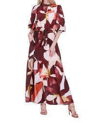Jade - Pleated Neck Maxi Dress