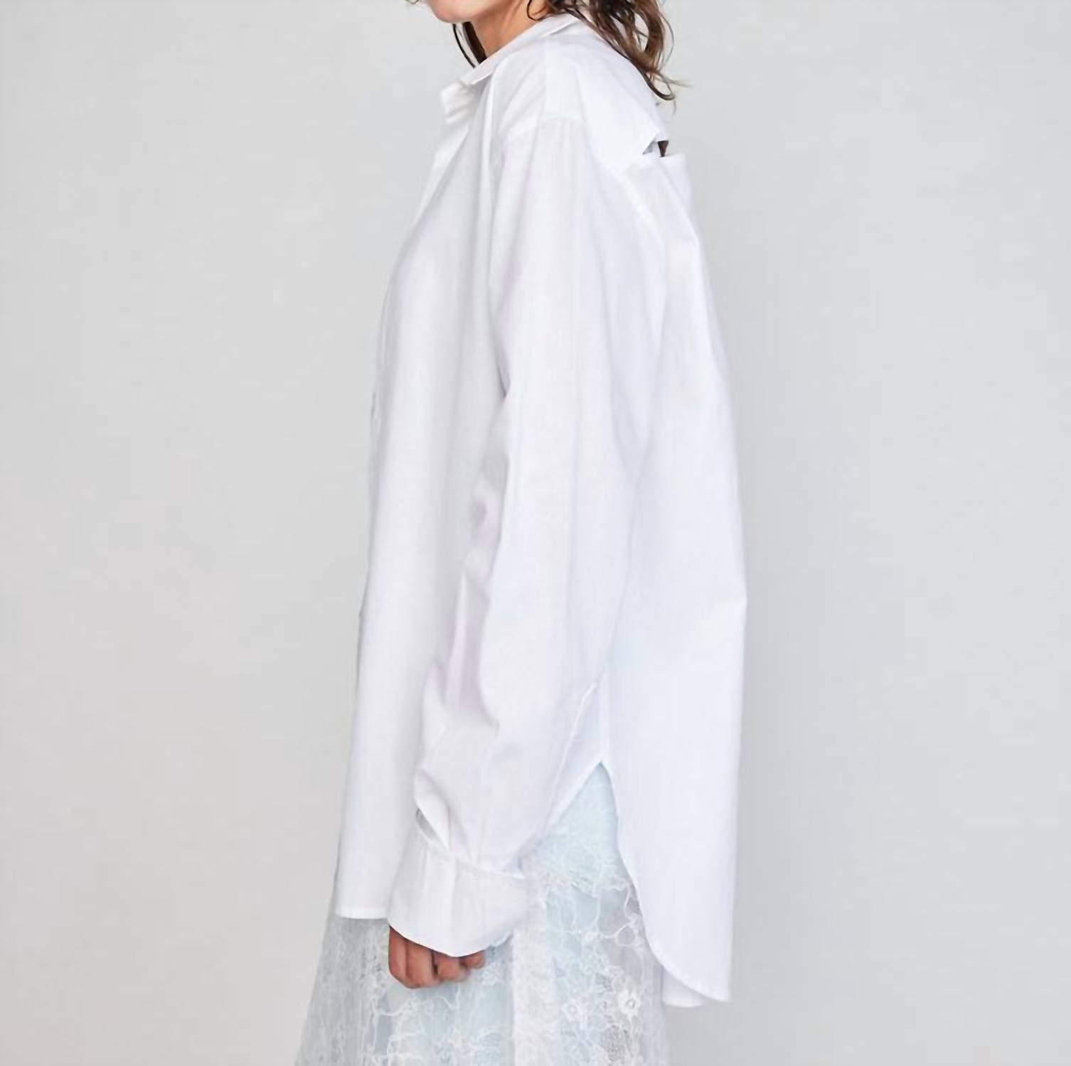 Self Contrast - Rumi Cut Out Back Yolk Shirt