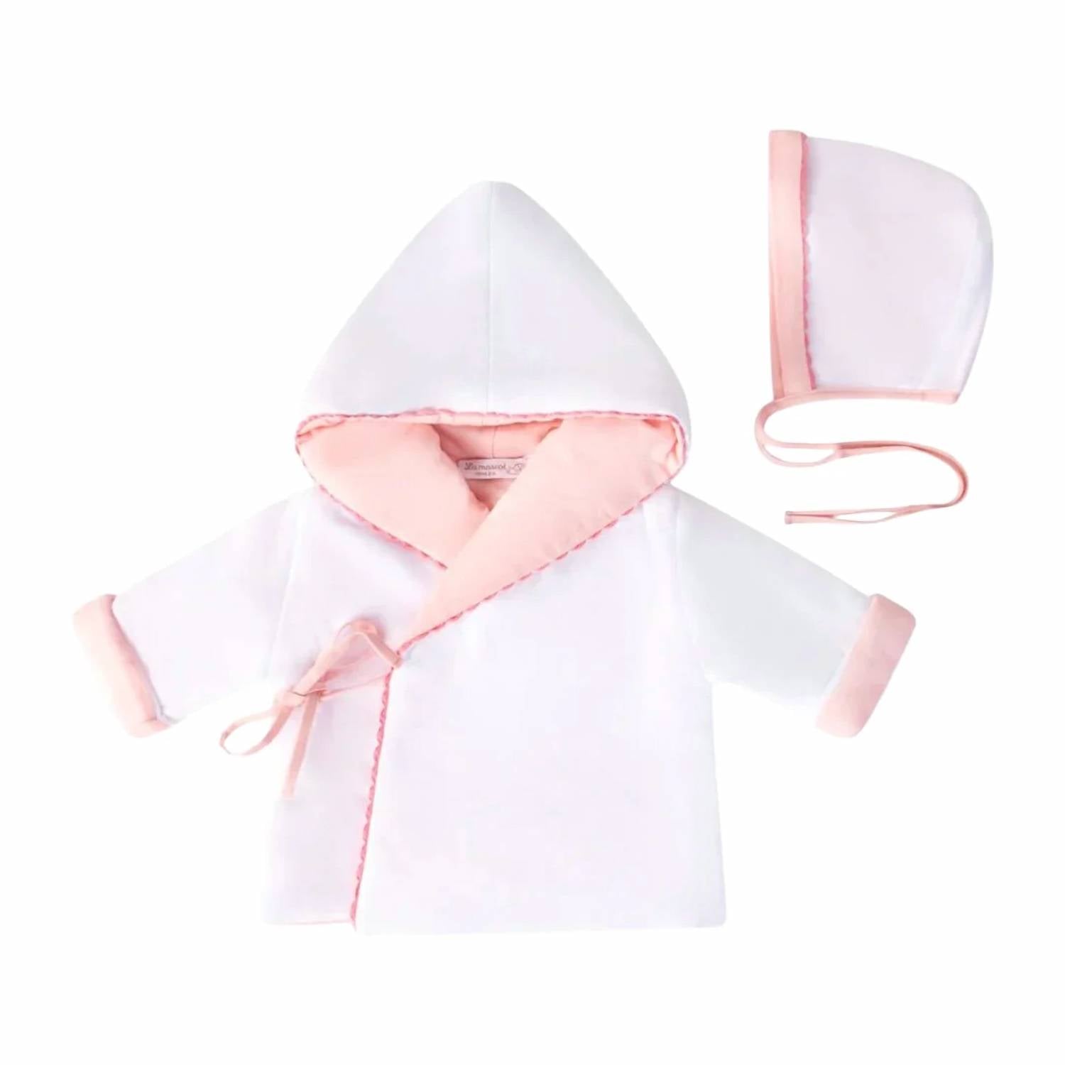 La Mascot - Girls Faux Fur Jacket With Velvet Bows