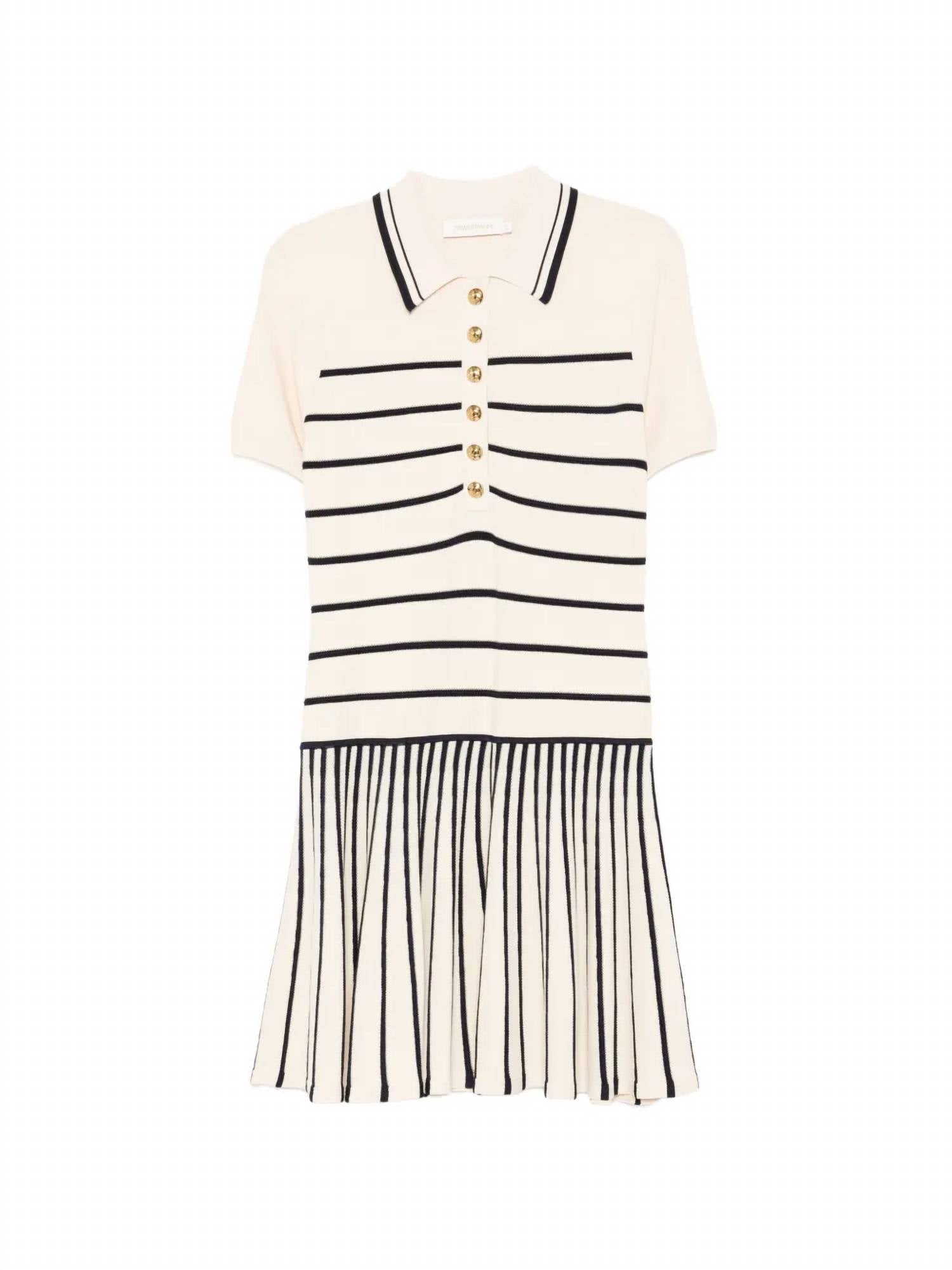 Zimmermann - Luna Striped Polo Mini Dress