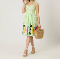 Unique Vintage - Mickey Fruit Salad Swing Dress