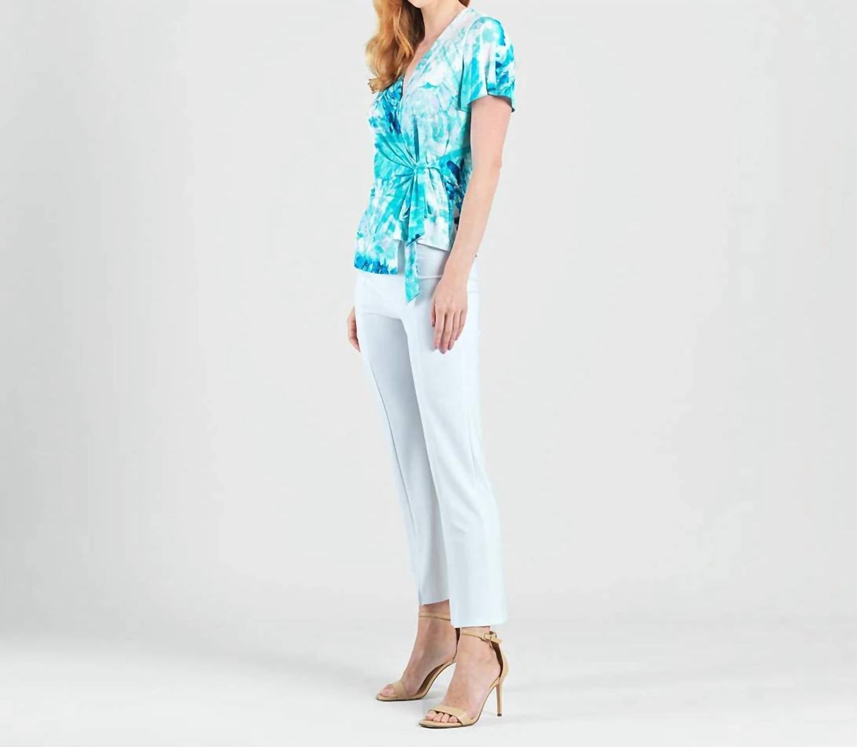 Clara Sunwoo - Faux Wrap Side Tie Top