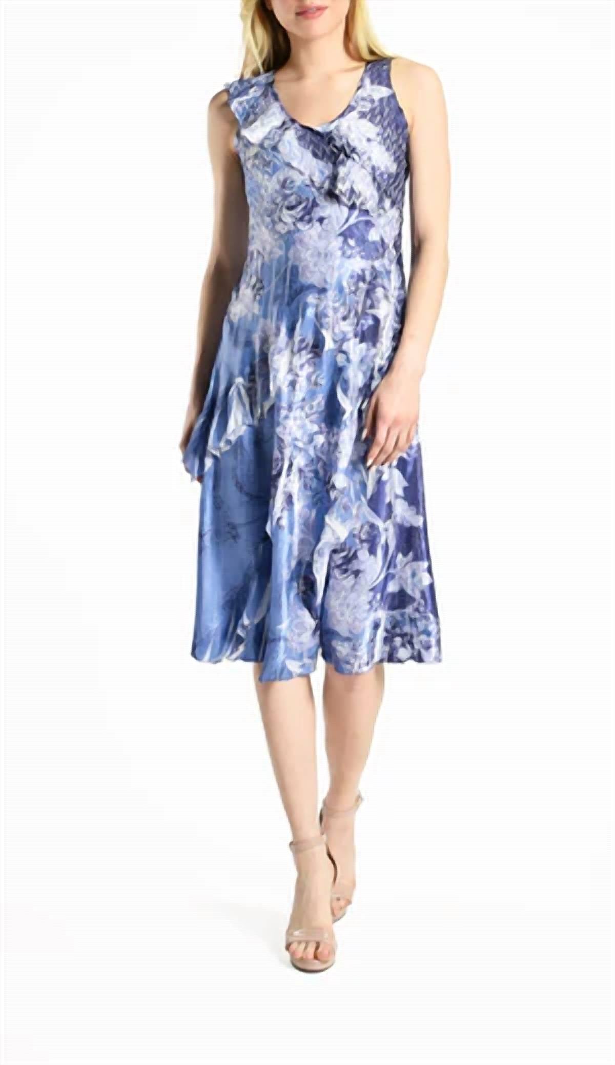 Komarov - Charmeuse Short Sleeveless Dress and Shawl