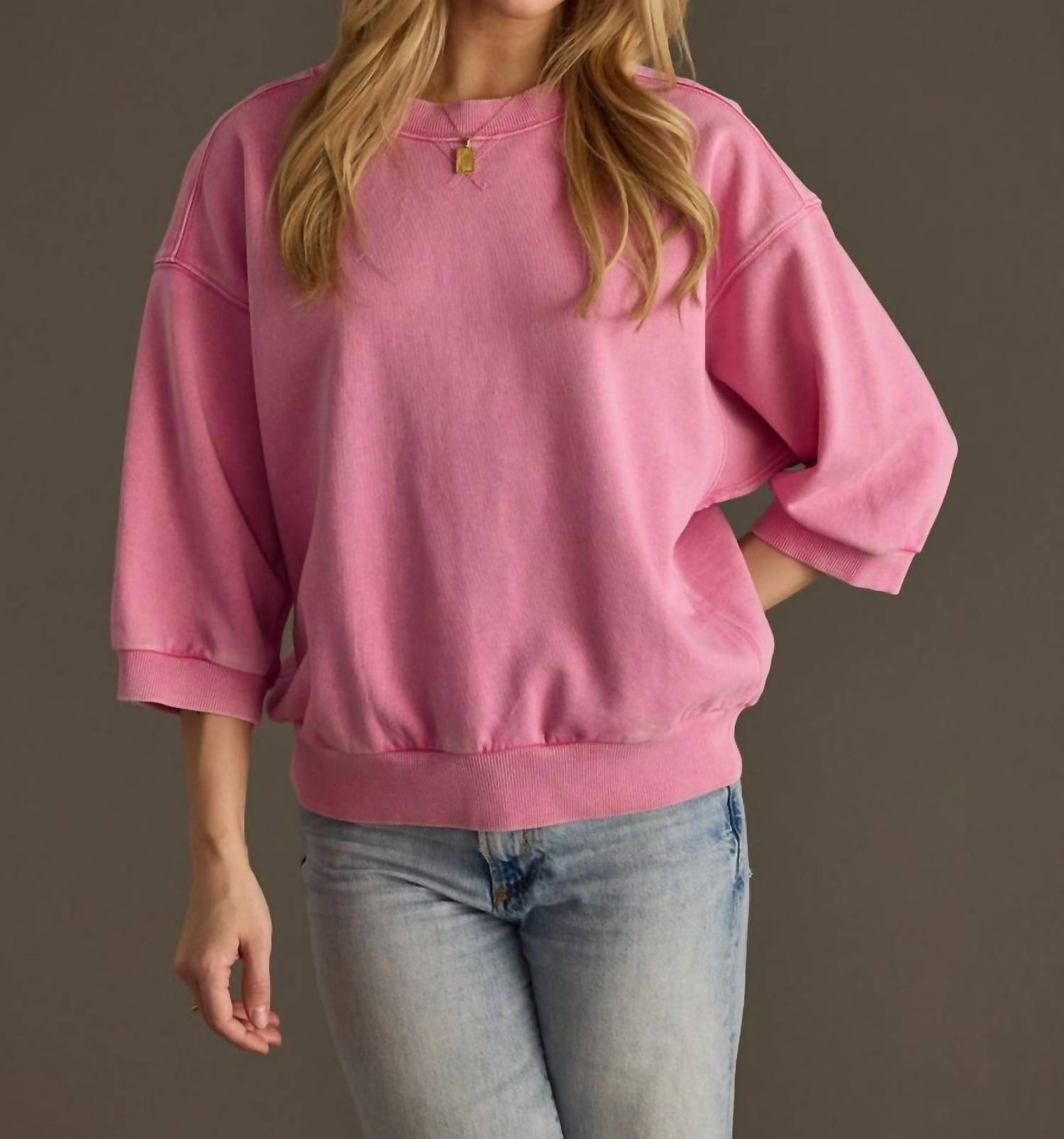 Panache - Reese Short Sleeve Sweatshirt Pink