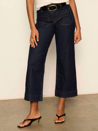 Sanctuary Marine Wide Leg Jeans in magnetic - women's jeans - alternate view