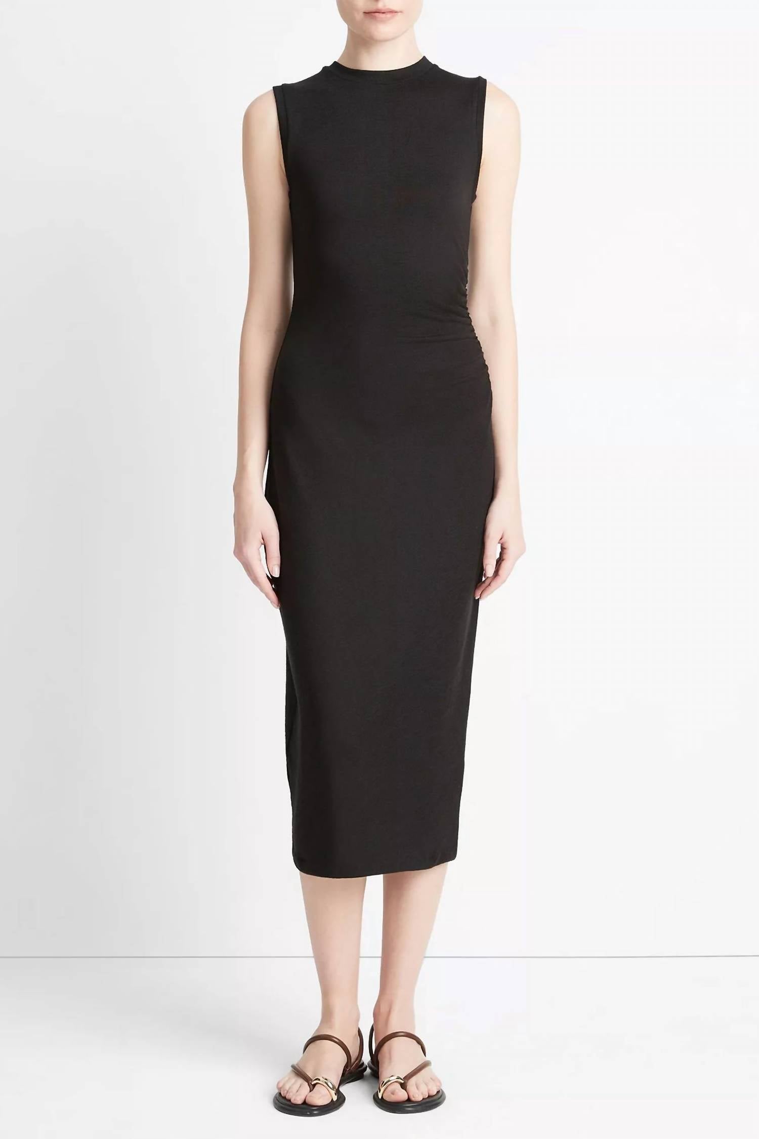Vince - Sleeveless Gathered Waist Dress