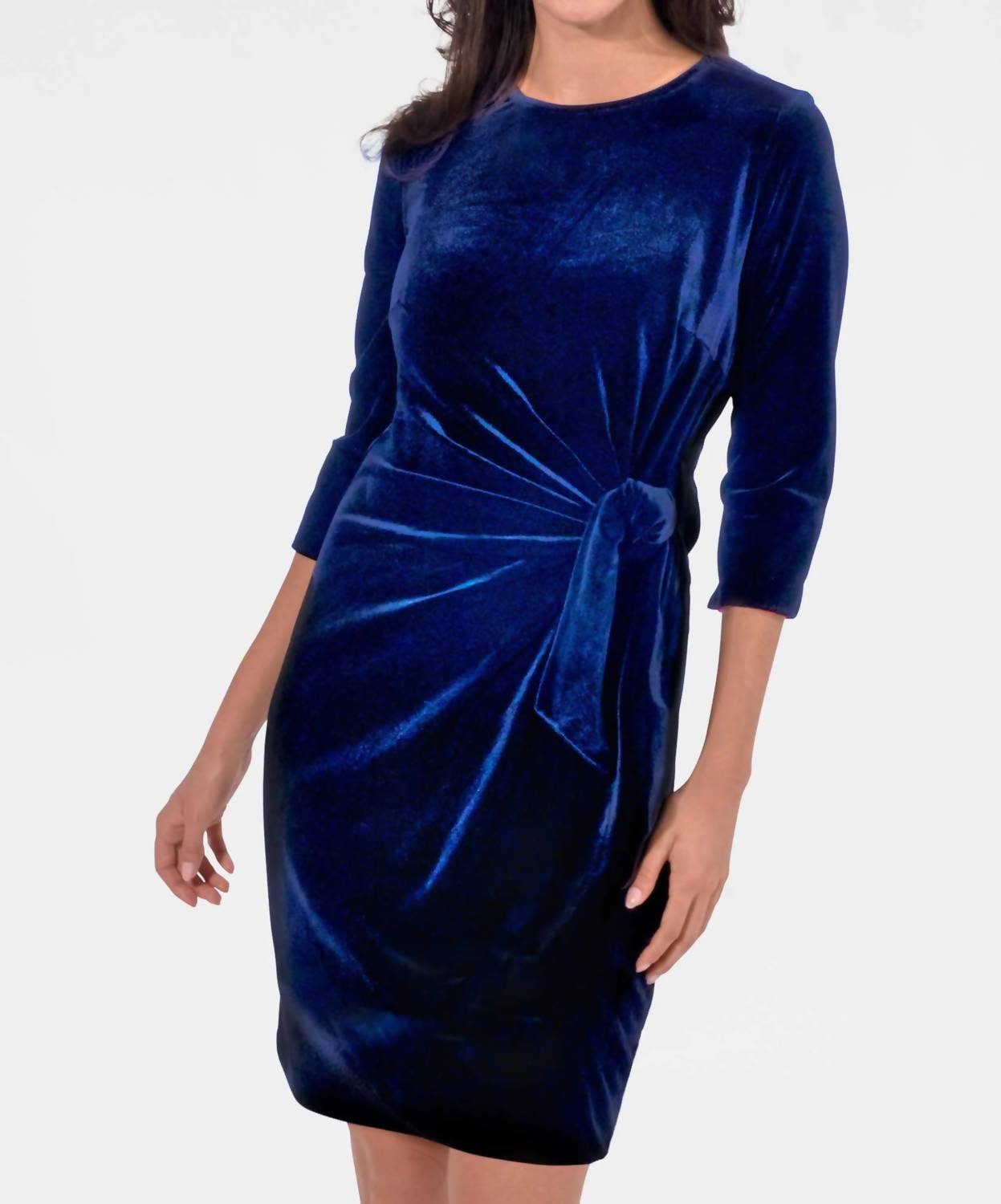 GRETCHEN SCOTT Cinch And Tie Mini Dress in navy - women's dress