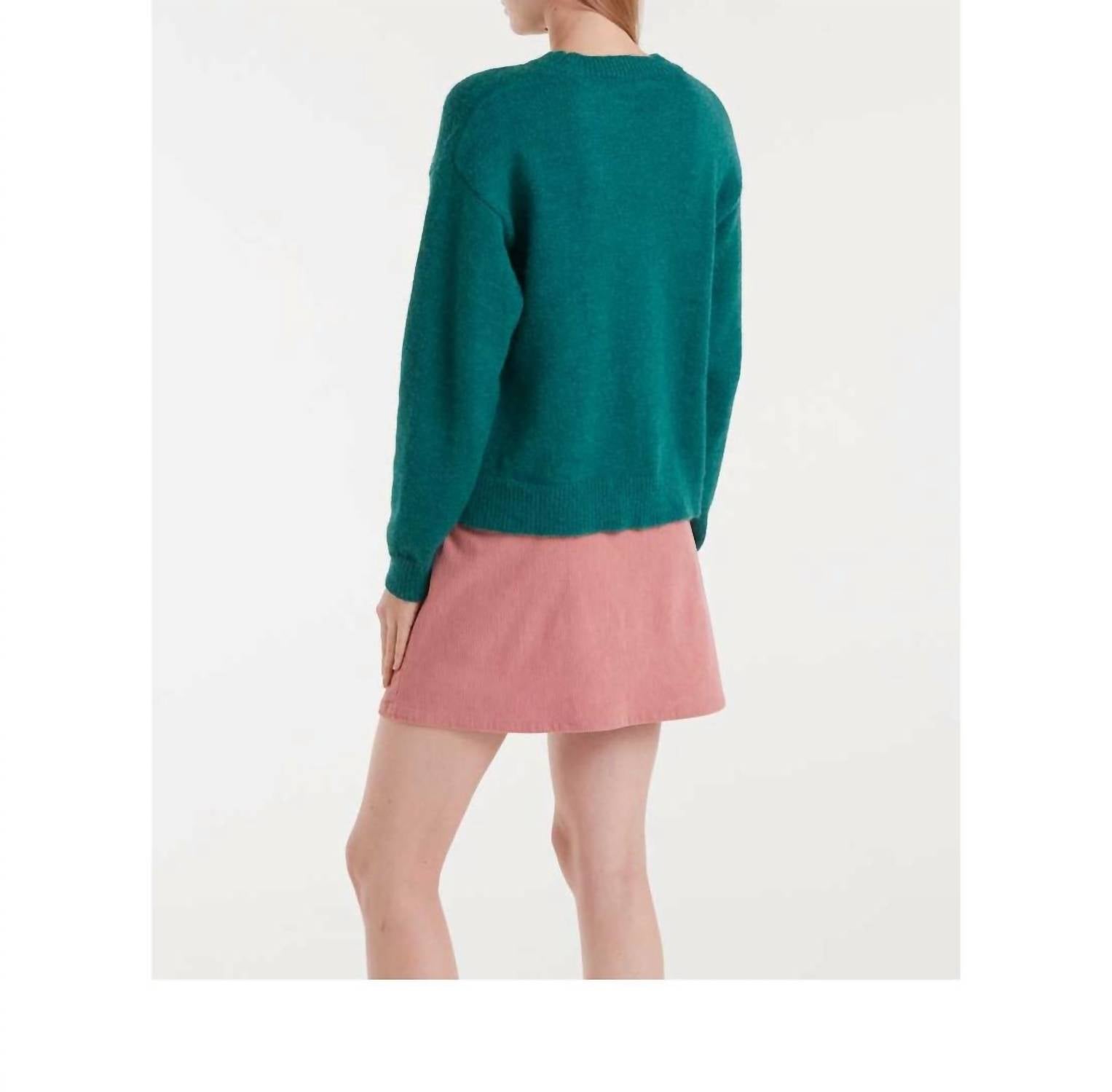 Compania Fantastica Jersey De Punte Sweater in schnauzer - women's sweater - detail view