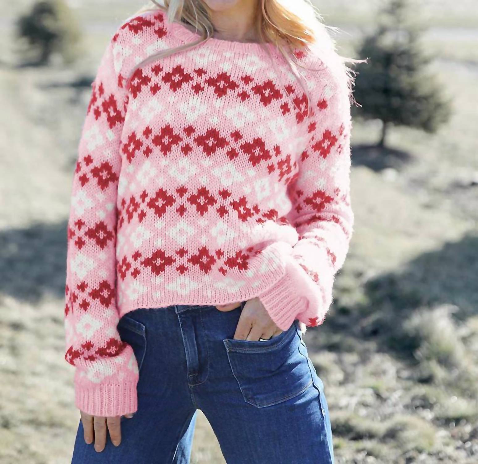 Wooden Ships - Shrunken Fairisle Chunky Crew Sweater